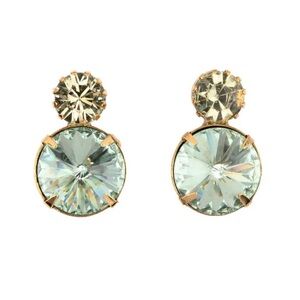 Jennifer Behr Gold and Light Green Earrings